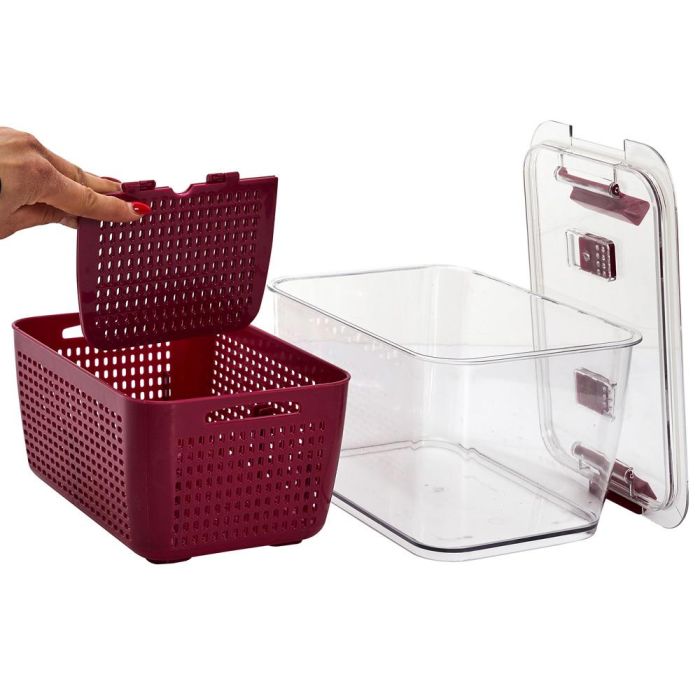 Cook Concept Hermético Nevera con 2 Compartimentos y Cesta Ventilada Coup De Fraiche 28.5x18.5x15.5 cm 3