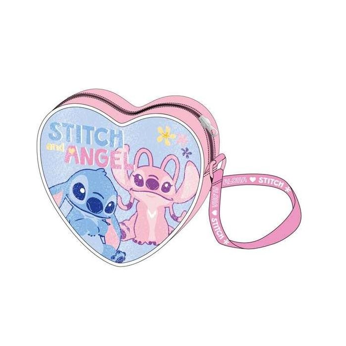 Cerdá Bolso Corazón Stitch 15.0 x 14.0 x 4.0 cm - Rosa, Edad Mínima 3 años