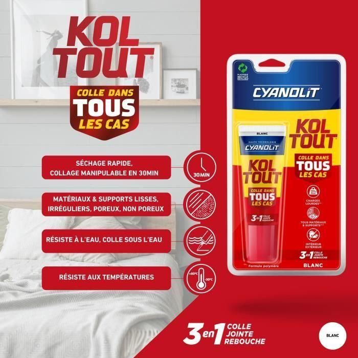 Cyanolit CYA3045203001482 Pegamento Fijador y Sellador Blanco, Blíster 50 ml, Práctico para Pequeñas Reparaciones, Versátil y Resistente 2