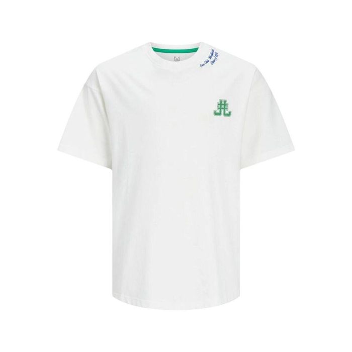 Camiseta de Manga Corta Infantil Jack & Jones Jorcole Back Print Blanco Verde 0 Camiseta de Manga Corta Infantil Jack & Jones Jorcole Back Print Blanco Verde 0