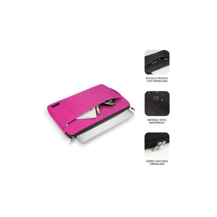 SUBBLIM Maletin Funda Ordenador Urban Laptop Sleeve 15,6" Pink 1