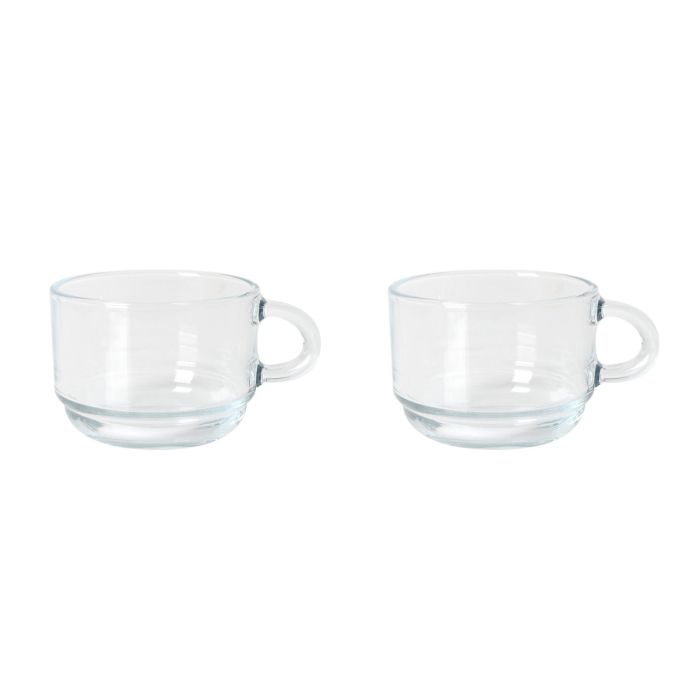 LAV - Set de 2 Tazas Ares 27 cl para Café o Leche, Dimensiones: 11,5 cm de largo x 8,7 cm de ancho x 6,5 cm de alto (12 Unidades)