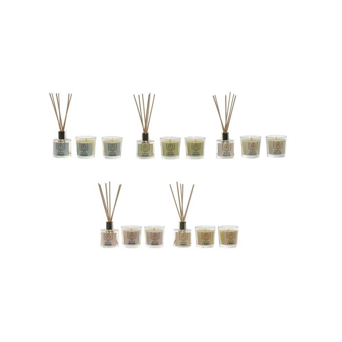 DKD Home Decor Ambientador Mikado Indio Rahga Set 3 piezas (2 velas + 1 mikado) 16 x 6 x 25 cm 4
