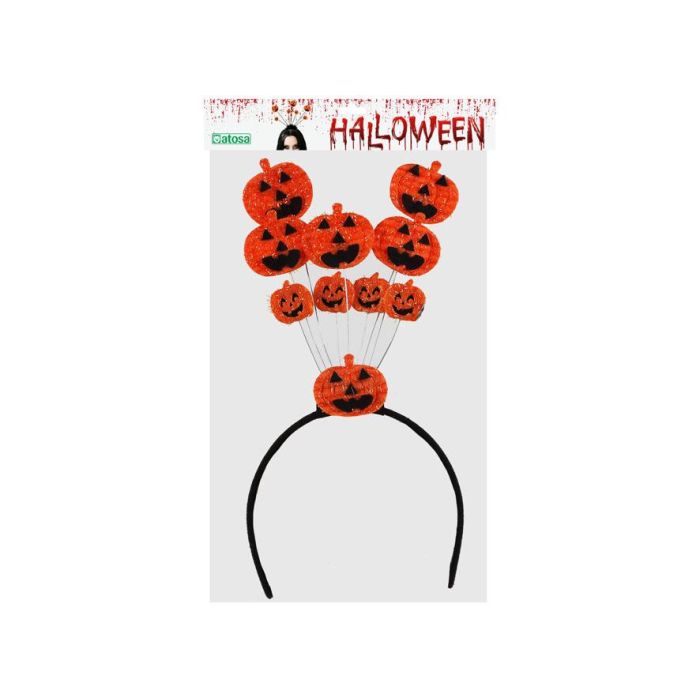 Diadema Halloween Calabazas Saltarinas 25x32.5 cm para Disfraces y Decoraciones 1 Diadema Halloween Calabazas Saltarinas 25x32.5 cm para Disfraces y Decoraciones 1