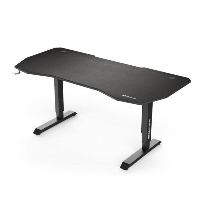 Sharkoon SGD20 Skiller Mesa Escritorio Gaming Ergonómica con Tablero MDF Negro y Diseño de Riñón para Configuración Diestra 0 Sharkoon SGD20 Skiller Mesa Escritorio Gaming Ergonómica con Tablero MDF Negro y Diseño de Riñón para Configuración Diestra 0