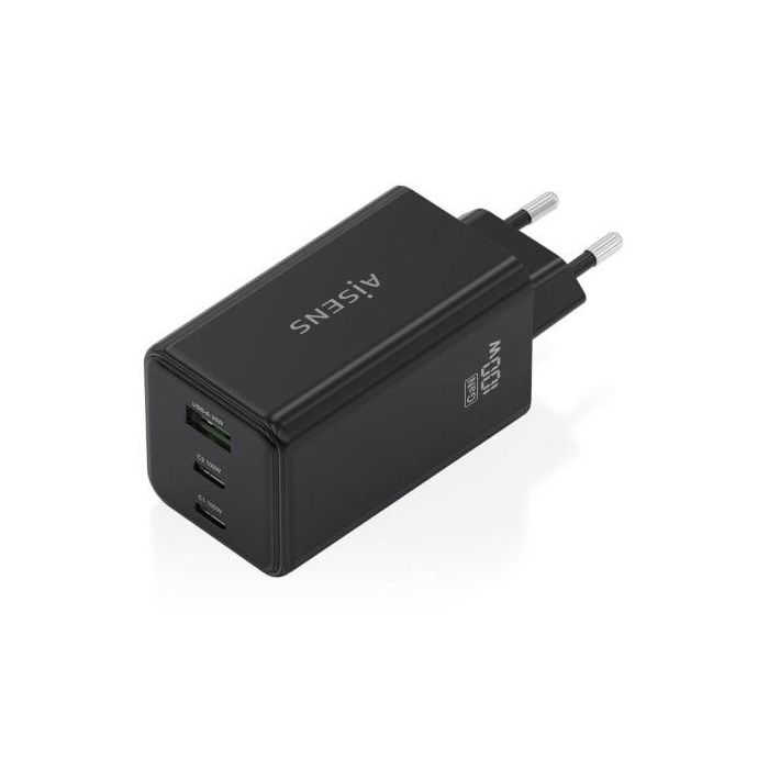Cargador de Pared GaN Aisens ASCH-100W3P052-BK/ 2xUSB Tipo-C/ 1xUSB/ 100W 1