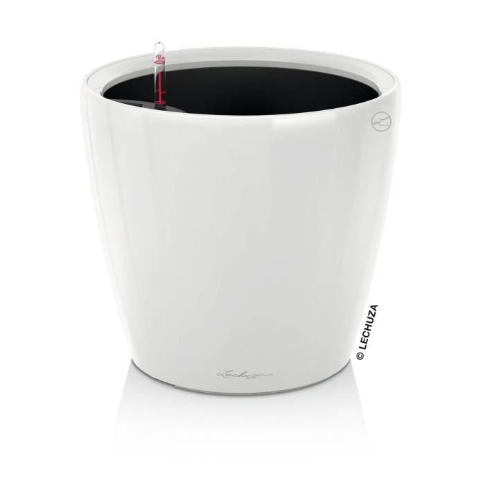 Lechuza LEC4008789161000 Maceta Classico Premium LS 50, Juego Completo, Blanco Brillante