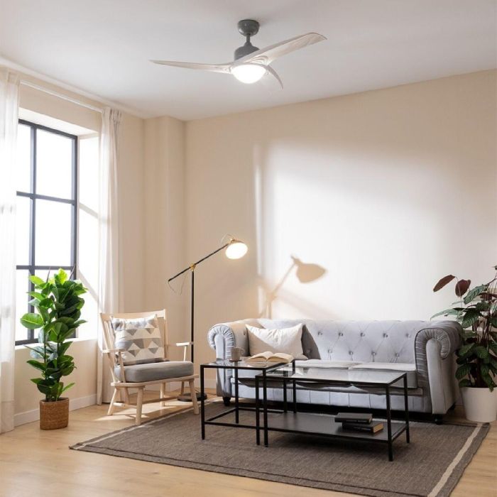 Ventilador de Techo con Luz Cecotec EnergySilence Aero 560 Blanco Plateado 18 W 60 W 2 Ventilador de Techo con Luz Cecotec EnergySilence Aero 560 Blanco Plateado 18 W 60 W 2