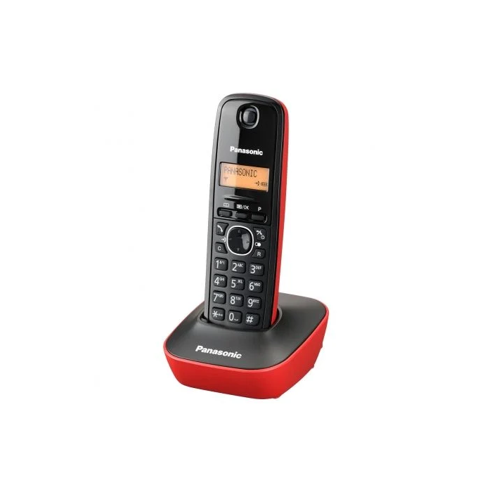 Panasonic Teléfono Inalámbrico DECT KX-TG1611SPR Negro y Rojo 0 Panasonic Teléfono Inalámbrico DECT KX-TG1611SPR Negro y Rojo 0