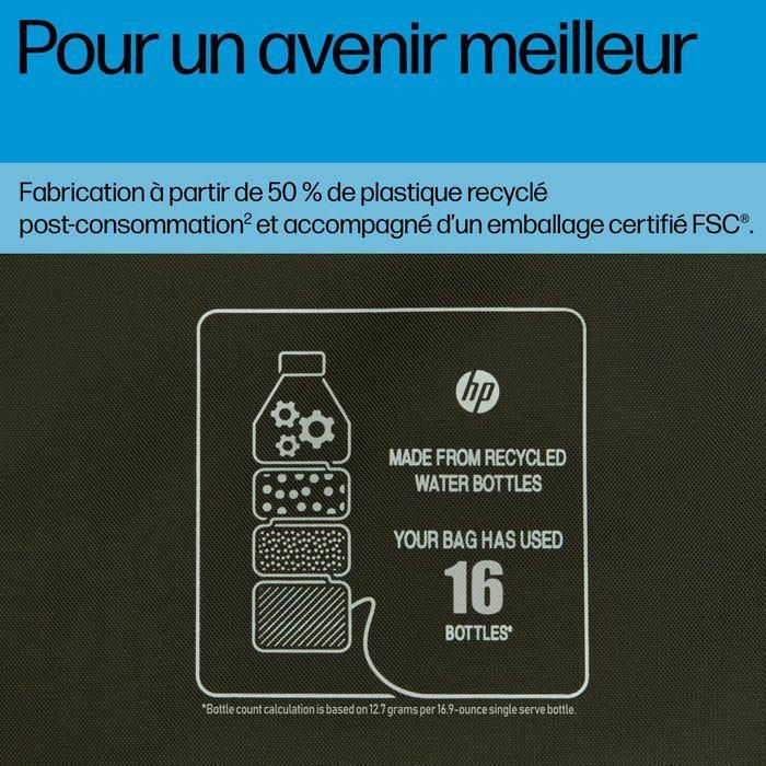HP Funda Portátil Modular 15.6 pulgadas - Transporte Versátil 3 Formas (Correa y Asas Ocultas), Duradera, Ligera y Organizada con Bolsillos 8