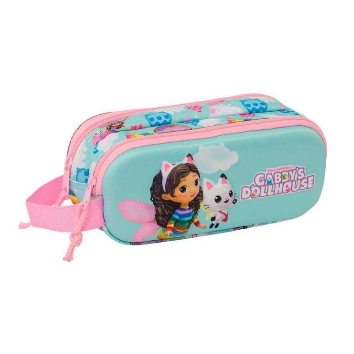 Safta Portatodo Doble 3D Gabby's Dollhouse 21x8x6 cm para Niños 3