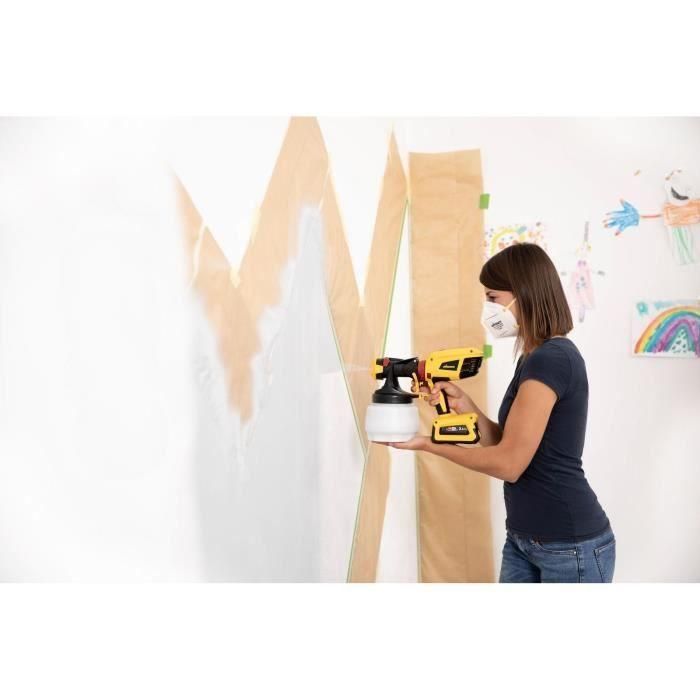 Wagner WAG1696707661381 Pistola de pintura Universal Sprayer W600 Flexio 18V, ajuste continuo 0-500 ml/min, 2 vasos y boquillas 5