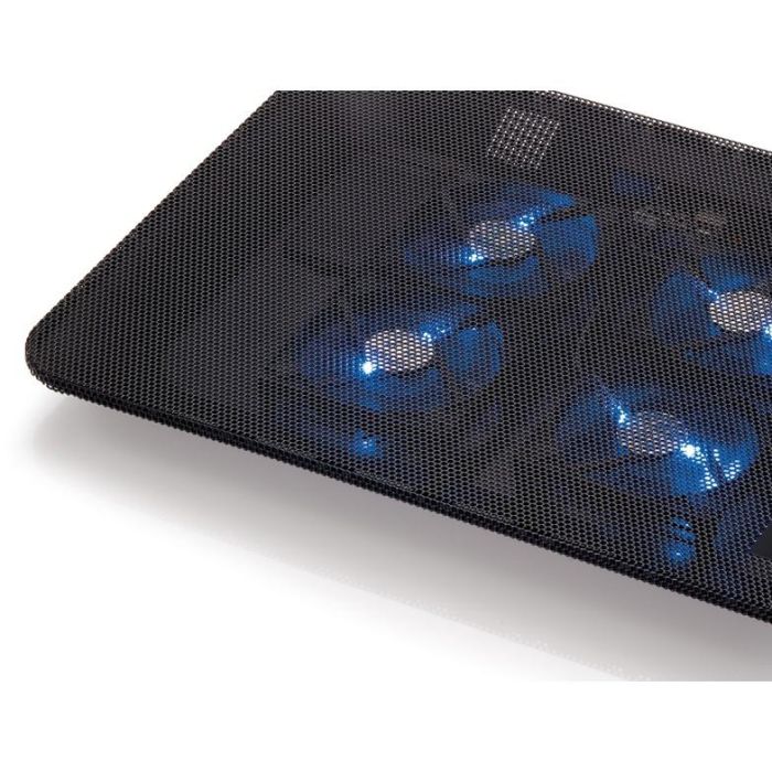 Conceptronic Refrigerador Portátil 4 Ventiladores USB 2.0 Negro Aluminio 15.6" 1