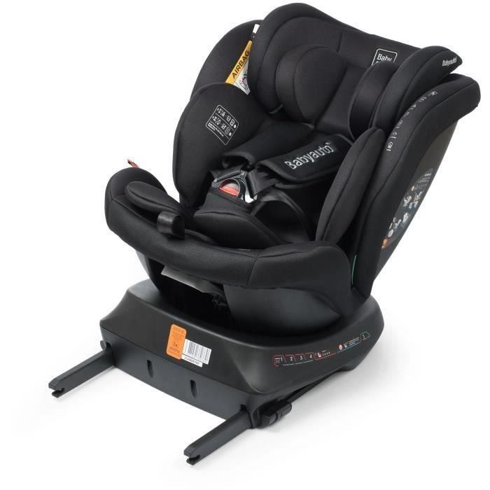 Babyauto BAB8435593703359 Silla de coche Rodia Grupo 0/1/2/3 I-Size Plus Isofix Giratoria Reclinable Reductor Negro 3