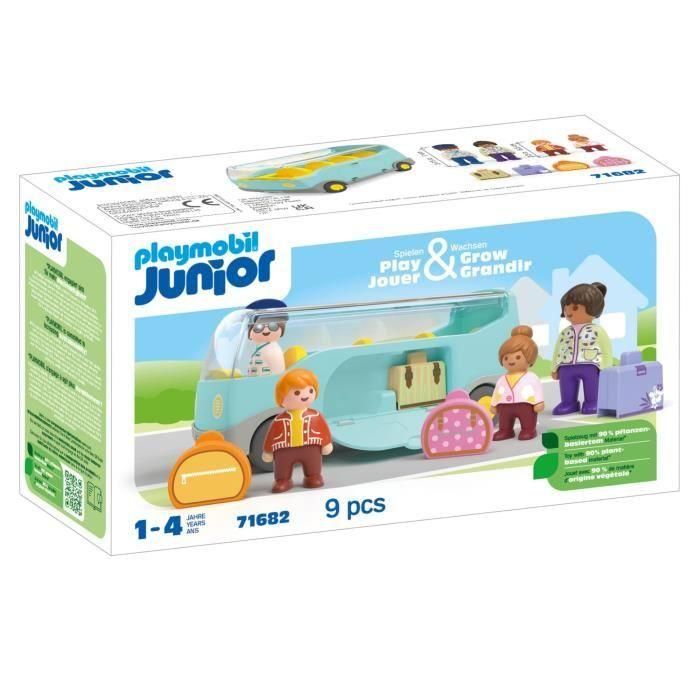 Playmobil Autobús Junior 71682 con 4 Figuras y Compartimento para Maletas