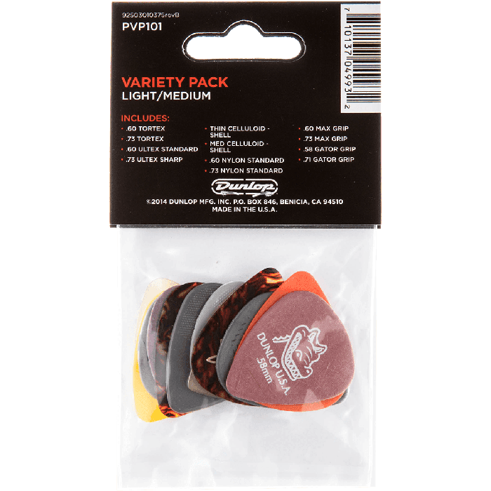 Dunlop Pack Variedad Púas Guitarra Light & Medium / 12 Unidades 1 Dunlop Pack Variedad Púas Guitarra Light & Medium / 12 Unidades 1