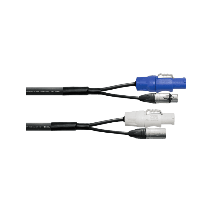 Cable Dmx Xlr De 5 Pines + Powercon 3 M Cable Dmx Xlr De 5 Pines + Powercon 3 M