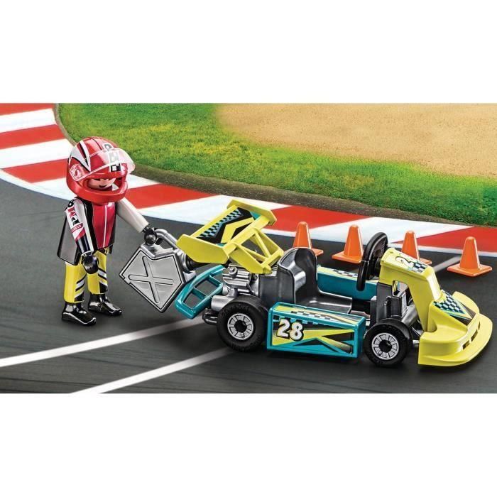 Playmobil 9322 Maleta de Piloto de Karting - Set de Juego de Acción Portátil para Niños con Figura de Piloto y Accesorios de Carreras 1