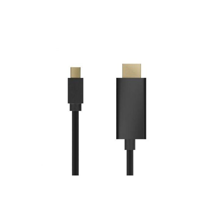 Aisens Cable Conversor Mini DisplayPort a HDMI DP-M - HDMI-M Negro 2.0M, 4Kx2K@30Hz, Compatible con DisplayPort 1.2a y HDMI 1.4b 1 Aisens Cable Conversor Mini DisplayPort a HDMI DP-M - HDMI-M Negro 2.0M, 4Kx2K@30Hz, Compatible con DisplayPort 1.2a y HDMI 1.4b 1