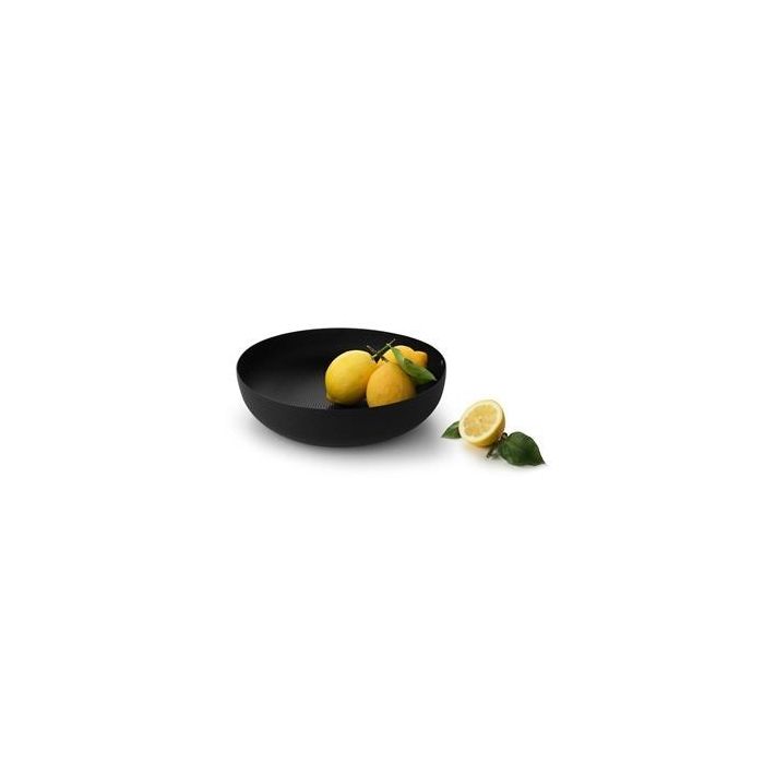 Alessi JM17/29 BT Cesto Redondo Acero y Resina Negro 29cm - Diseño por Jasper Morrison 2 Alessi JM17/29 BT Cesto Redondo Acero y Resina Negro 29cm - Diseño por Jasper Morrison 2