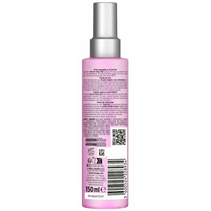 L'Oréal Paris ELVIVE GLYCOLIC GLOSS sérum iluminador con ácido glicólico 14% Gloss Complex para brillo intenso 150 ml 1