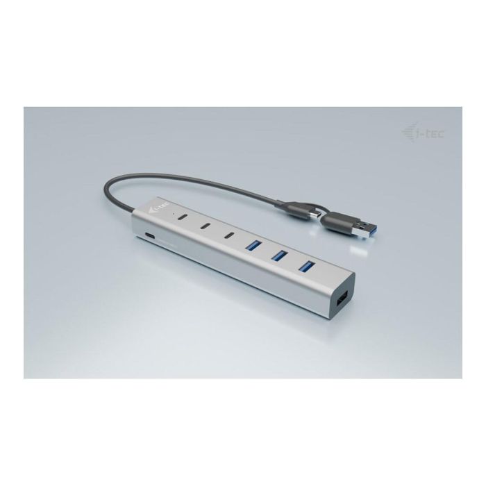i-tec Hub Carga Metal USB-C/USB-A de 7 Puertos (3 USB-C + 4 USB-A) 5000 Mbps Aluminio 2