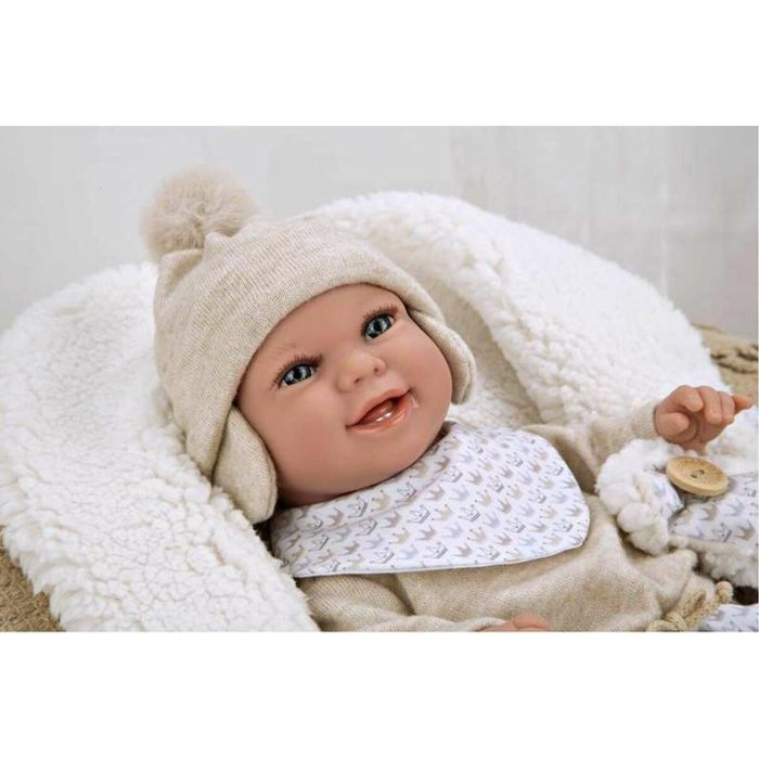 Muñeca elegance 35 cm babyto beige c/manta (muñeco de peso) 1