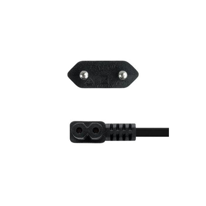 Nanocable 10.22.0503 Cable Alimentación Acodado 90° CEE7/16 Macho a C7 Hembra para TV y Portátil 3m Negro 2 Nanocable 10.22.0503 Cable Alimentación Acodado 90° CEE7/16 Macho a C7 Hembra para TV y Portátil 3m Negro 2