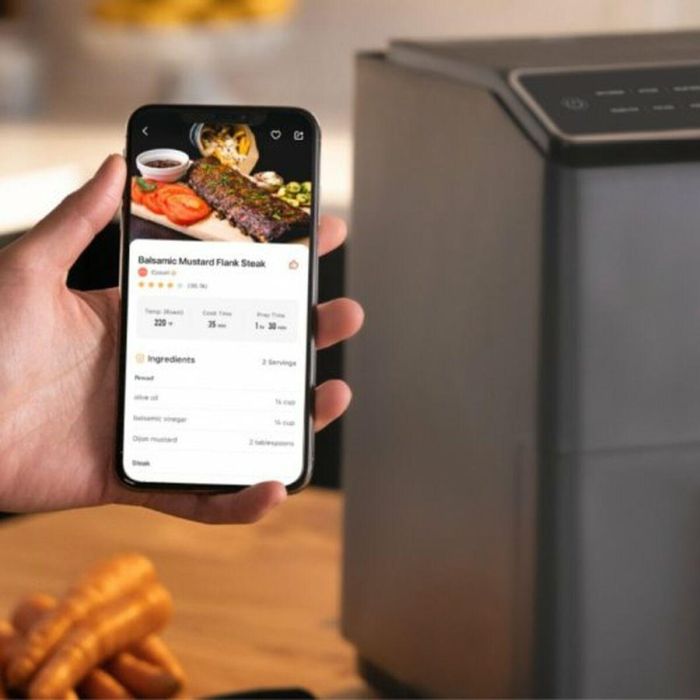 Cosori COS0810043377409 Freidora sin aceite, Edición Chef de doble fuego, 6.4 L, 12 programas, 5 brochetas, parrilla, 1700W, Negro 3