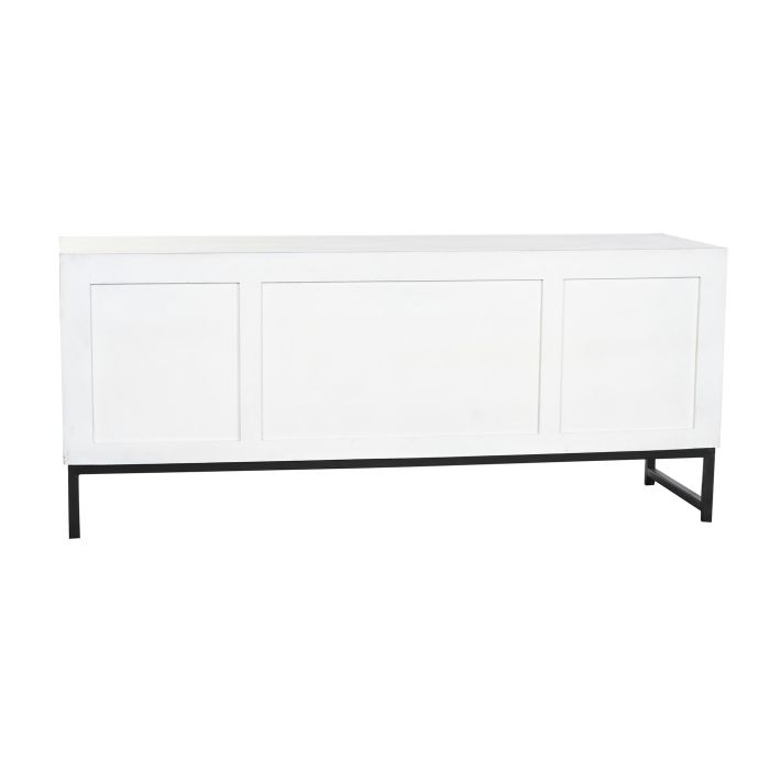 Mueble de TV DKD Home Decor Blanco Beige Gris Multicolor Cerámica Madera de mango 130 x 40 x 56 cm 7