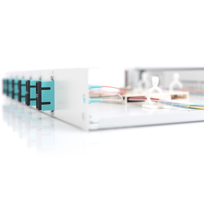 DIGITUS LWL Spleißbox 1HE bestückt 6x SC DX OM3 grau 5