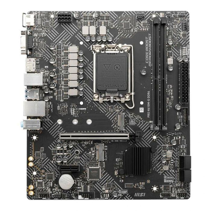 MSI PRO H610M-G Placa Base micro ATX para PC Intel H610 Socket LGA 1700, Memoria DDR5 hasta 96GB 5600MHz, M.2 SATA III 3 MSI PRO H610M-G Placa Base micro ATX para PC Intel H610 Socket LGA 1700, Memoria DDR5 hasta 96GB 5600MHz, M.2 SATA III 3