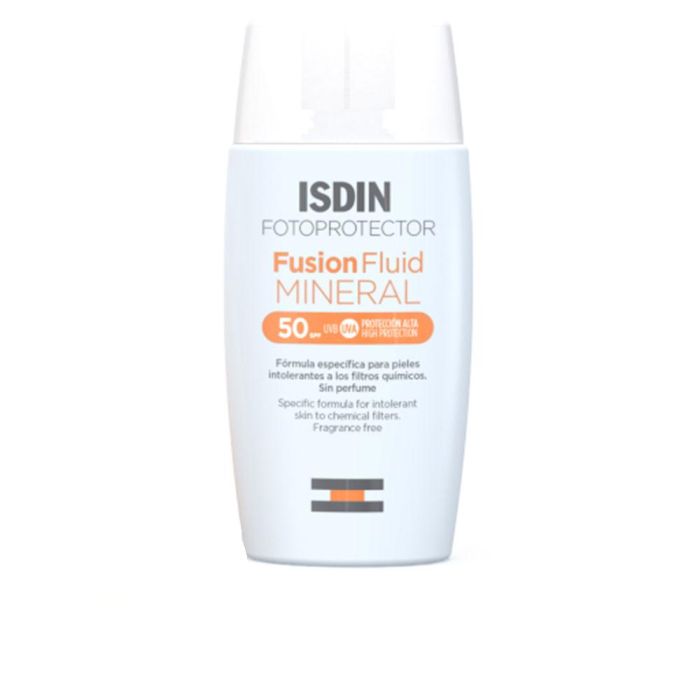 Isdin Fotoprotector Fusion Fluid Mineral 0% Filtros Químicos SPF50+ 50 ml Protector Solar Facial Isdin Fotoprotector Fusion Fluid Mineral 0% Filtros Químicos SPF50+ 50 ml Protector Solar Facial