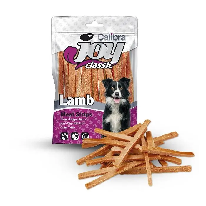 Calibra Joy Dog Classic Strips Cordero, Snack Deshidratado Natural Super Premium para Perros Sensibles 80 g