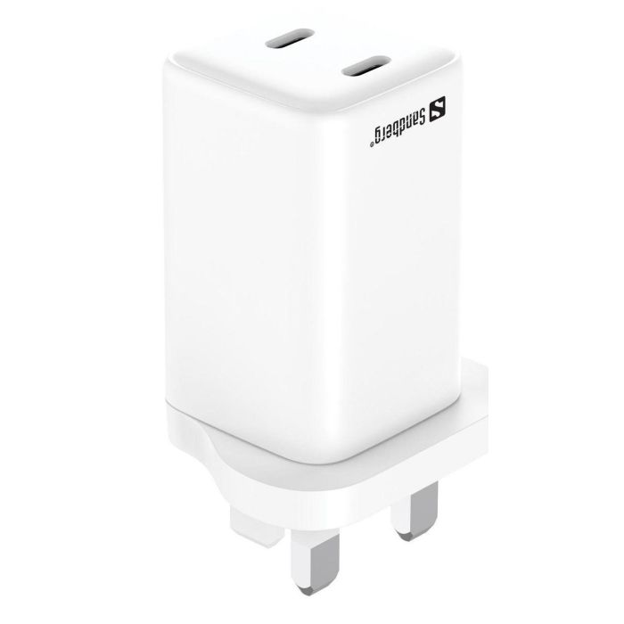 Sandberg AC Charger Dual USB-C PD65W UK 1 Sandberg AC Charger Dual USB-C PD65W UK 1