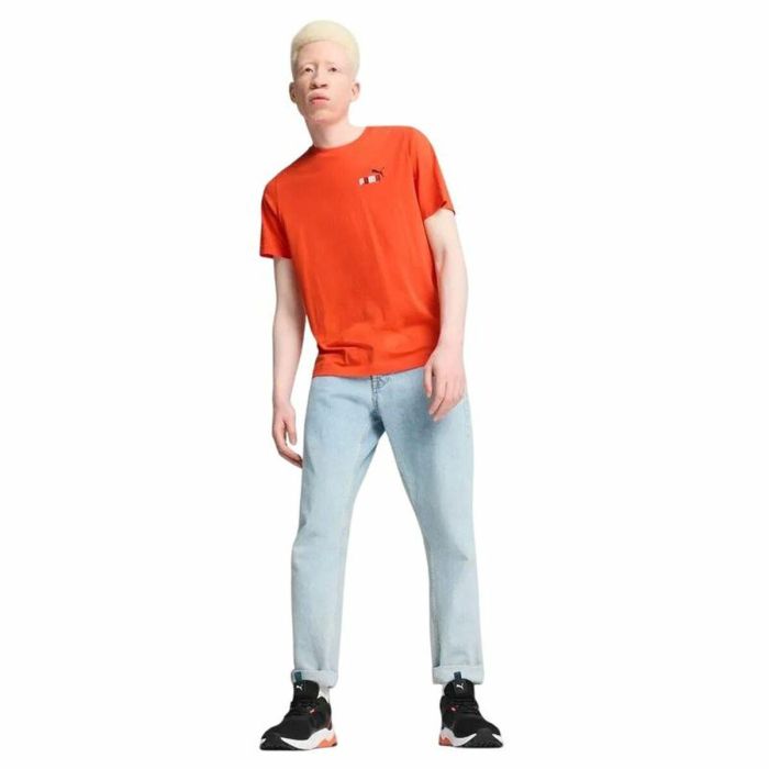 Camiseta de Manga Corta Hombre Puma Graphics Puma Sports Club Naranja 2
