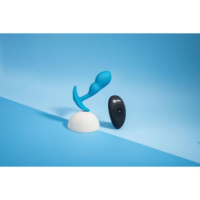 Plug anal con control remoto B-Vibe Azul 1