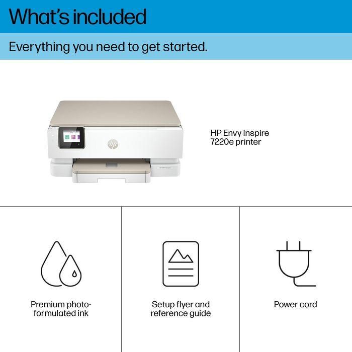 HP 242P6B V2 Impresora Multifunción Envy Inspire 7220e WiFi Doble Banda, Dúplex Automático, Imprime Escanea Copia, Color Blanca 7