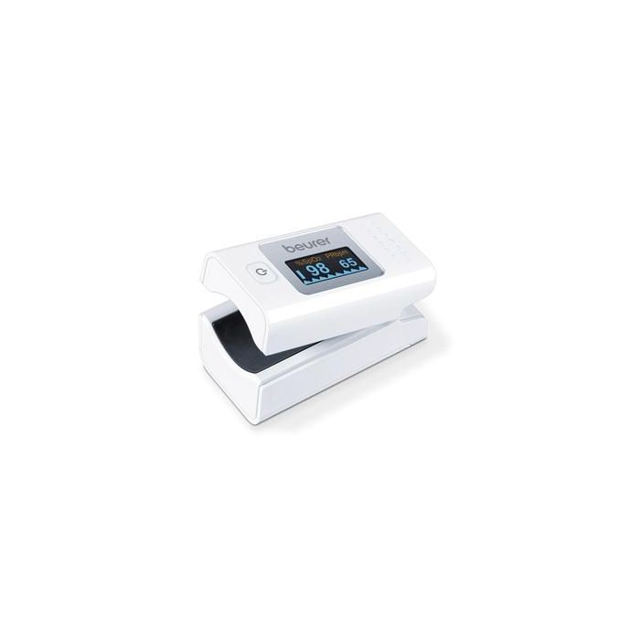 Beurer PO-35 Pulsioxímetro para Medición de SpO2 y Frecuencia Cardiaca, Portátil con Estuche