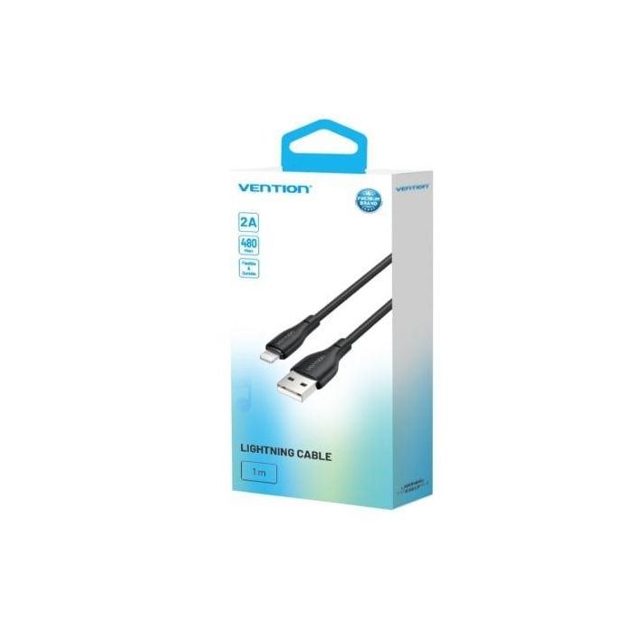 Cable USB 2.0 Lightning Vention H26BF/ Lightning Macho - USB Macho/ 10W/ 480Mbps/ 1m/ Negro 1