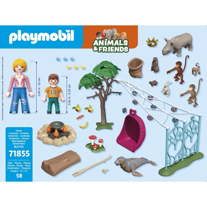 Playmobil 71855 Fiesta de Cumpleaños Animals y Friends en el Bosque con Luces que Brillan y Columpio Giratorio 2