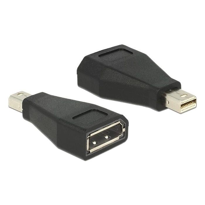 DeLOCK 65238 Adaptador Mini DisplayPort 1.2 Macho a DisplayPort Hembra Negro 4K
