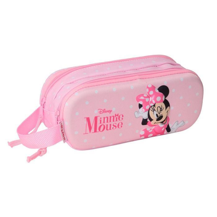 Portatodo Doble Minnie Mouse Rosa 21 x 8 x 6 cm 3D 0 Portatodo Doble Minnie Mouse Rosa 21 x 8 x 6 cm 3D 0