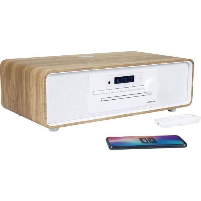 Thomson THO1721992683631 Microsistema Bluetooth Radio FM/CD/MP3/USB, 60W, Ecualizador, Blanco y Negro 3