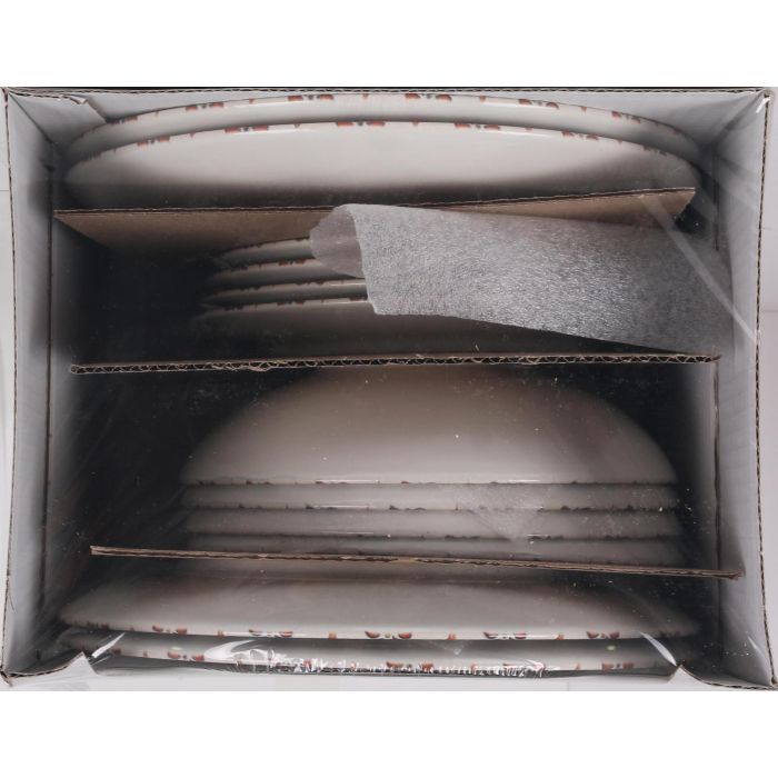 Santa Clara Vajilla Coimbra Monaco, 12 Piezas, Brillo, Plato Llano 26 cm, Plato Hondo 21 cm, Plato Postre 20 cm (2 Unidades)