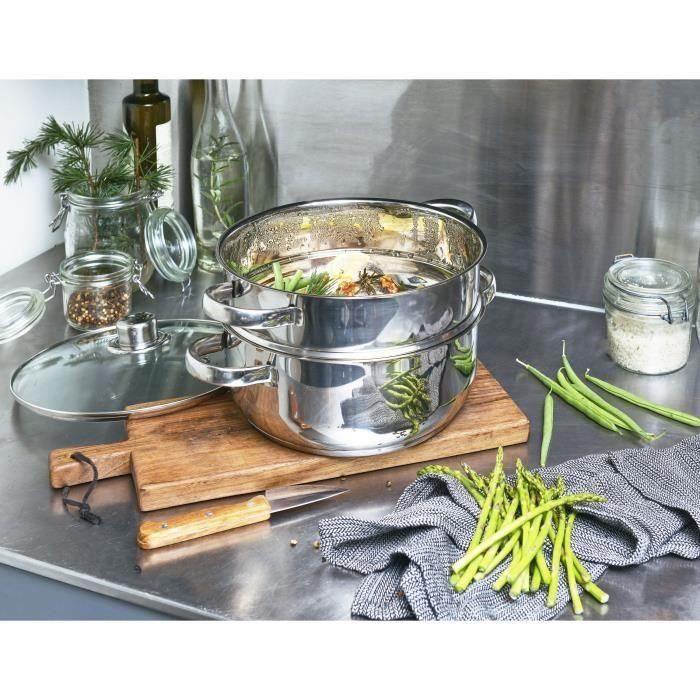 Baumalu BAU3216383426277 Combinación de vapor 2 cuerpos, 24 cm 1