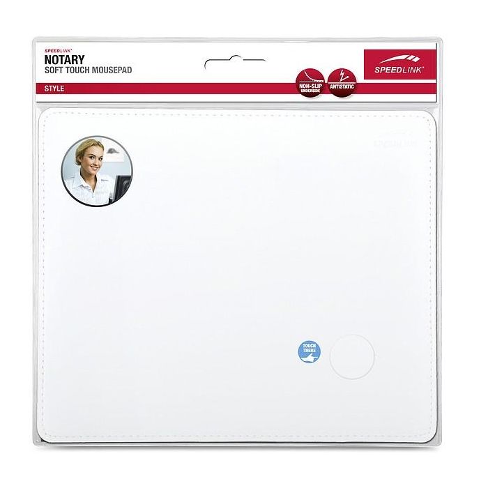 Speedlink Mauspad NOTARY. Soft Touch. weiß retail 1