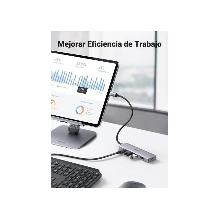 Ugreen 70336 Hub de Interfaz Usb 3.2 Gen 1 (3.1 Gen 1) Type-C 5000 Mbit/S 5