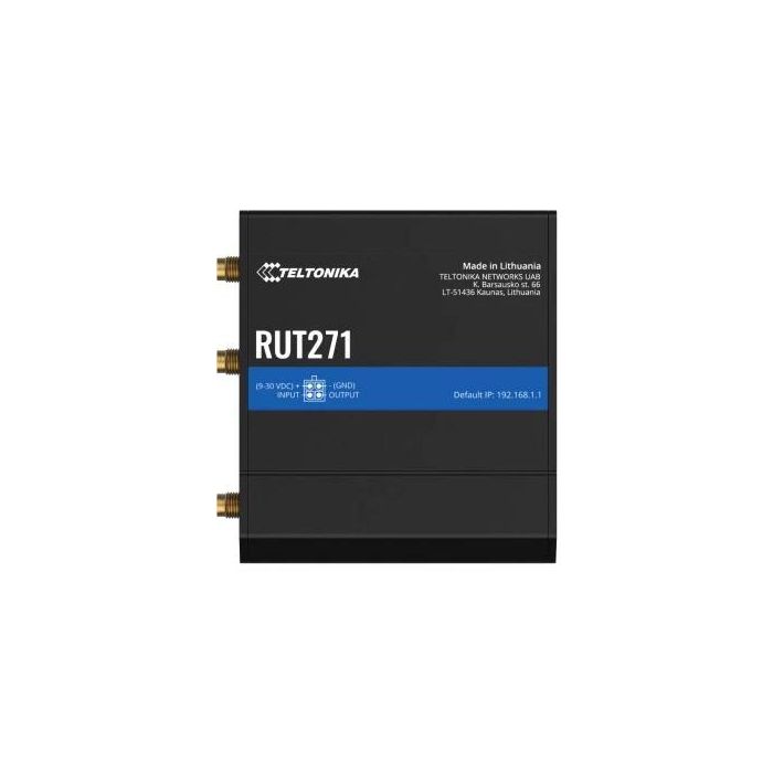 Teltonika Networks RUT271 (Global) Router 5G Redcap Wi-Fi LTE, Arquitectura SA, Baja Latencia, Puertos RJ45, hasta 50 Dispositivos