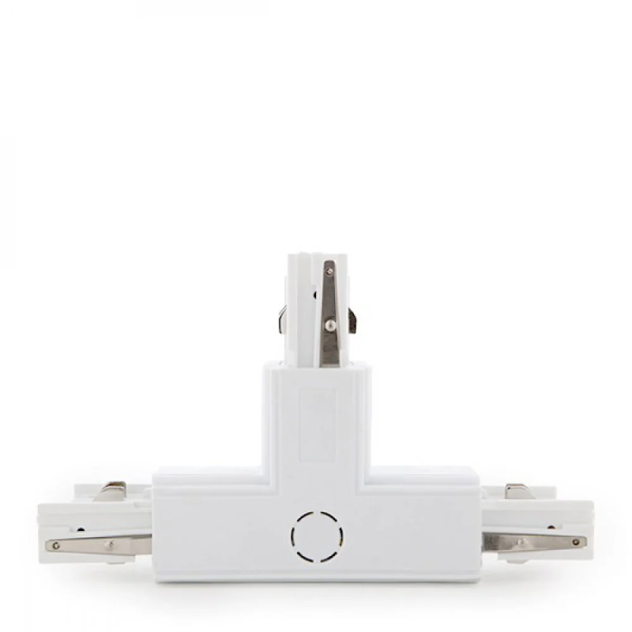 Conector T Carril Trifásico Blanco 1 Conector T Carril Trifásico Blanco 1